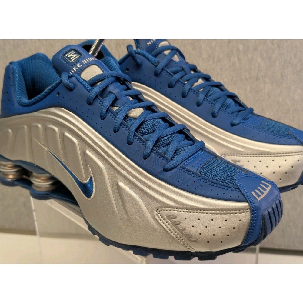 Nike Shox R4 Shoes Court Blue Metallic Silver IQ9391-476 Men's Size 11.5 No Box